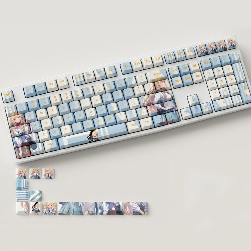 Anime Gaming Keycaps 122 Keys  - Gaming Accessories Aesthetic 评论和价格