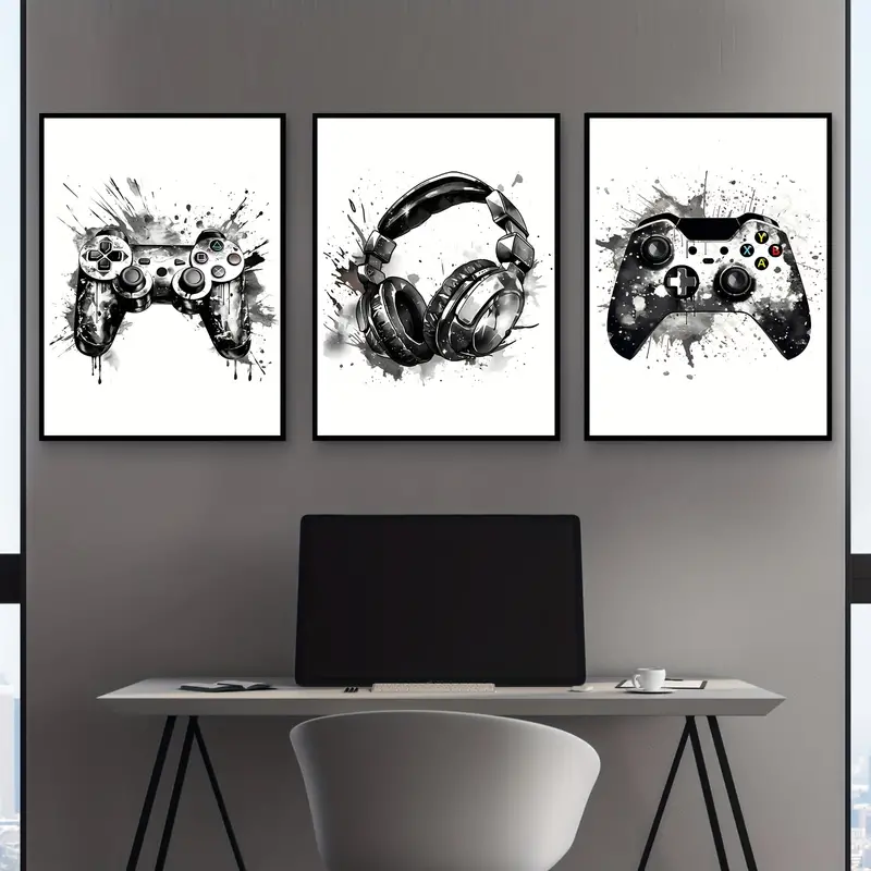 3pcs frameless Canvas Painting - Gaming Accessories For Room 评论和价格