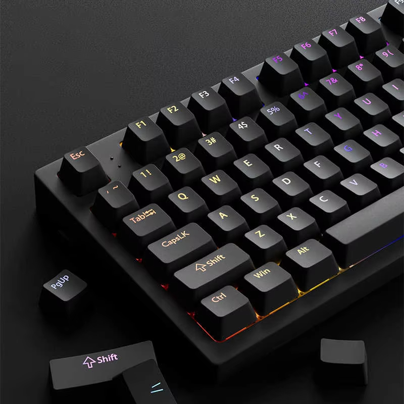 130+ Keys Black Custom Double  - Gaming Accessories Aesthetic 评论和价格