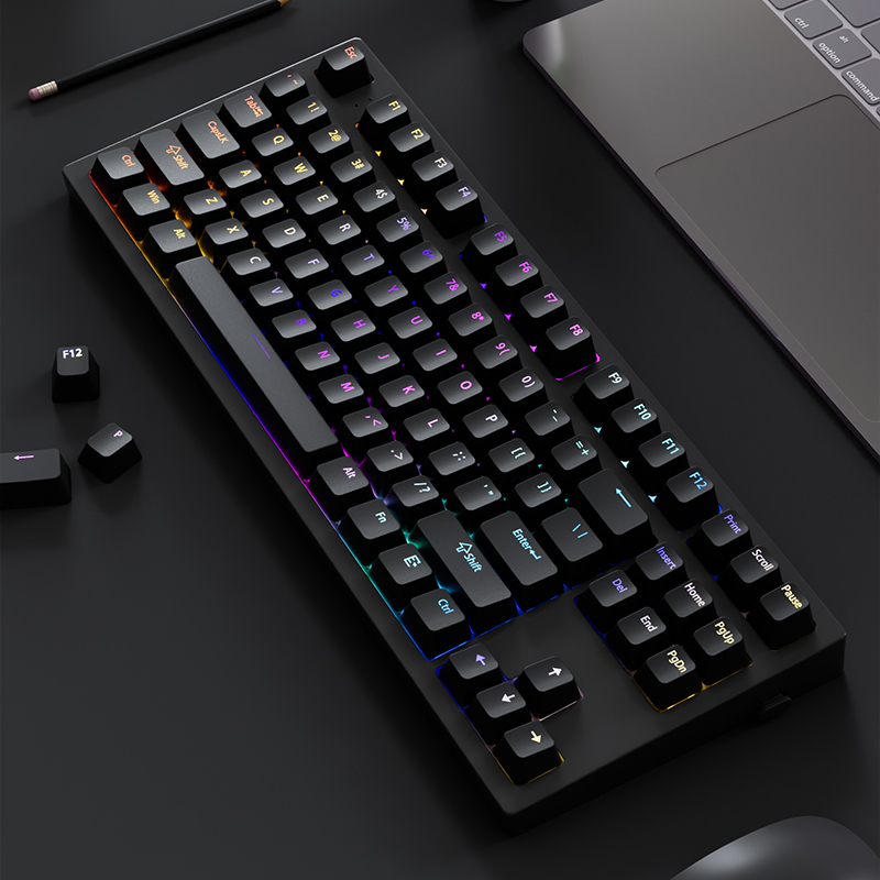 130+ Keys Black Custom Double  - Gaming Accessories Aesthetic 评论和价格